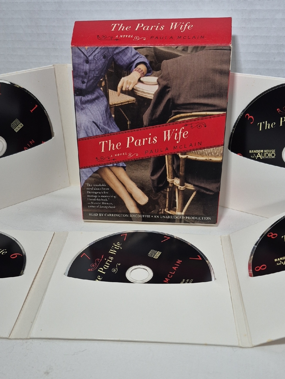 The Paris Wife Audiobook Set - Red & Black Cover 10 CD Set, Hemingway Marriage